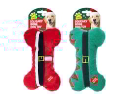 Wholesale Christmas Squeaky Plush Bone Dog Toy Wholesale Christmas Squeaky Plush Bone Dog Toy