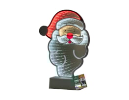 Wholesale LED Battery Operated Infinity Santa Light 28cm