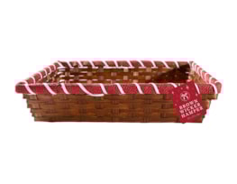 Wholesale Wicker Basket with Handle and Pom Pom Scarf 28 x 18 x 12cm Wholesale Wicker Basket with Handle and Pom Pom Scarf 28 x 18 x 12cm