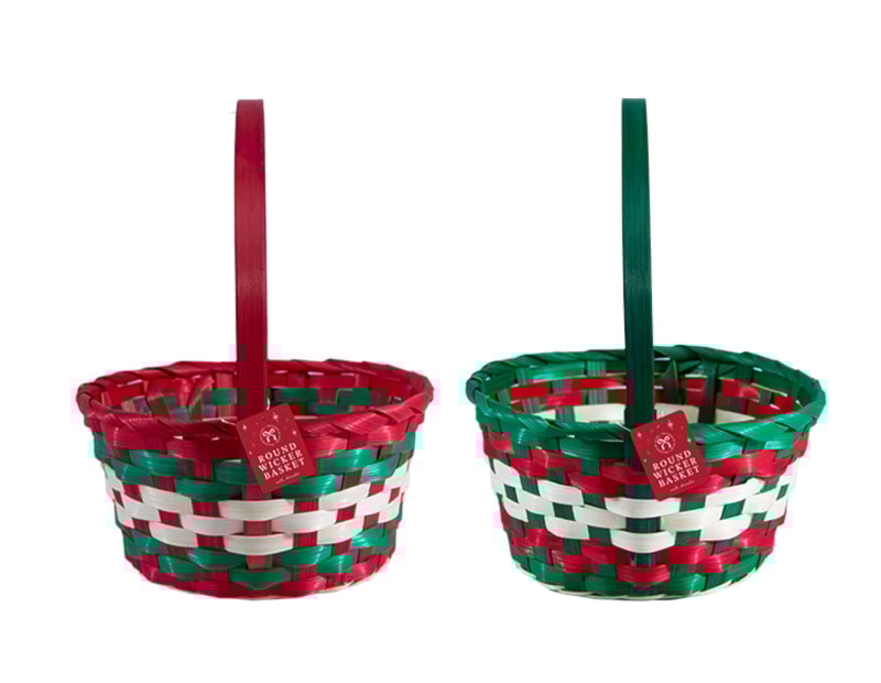 Wholesale Round Wicker Basket with Handle 22cm Wholesale Round Wicker Basket with Handle 22cm