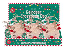 Wholesale Reindeer Plush Crossbody Bag CDU Wholesale Reindeer Plush Crossbody Bag CDU