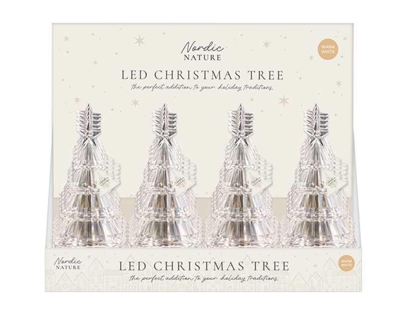 LED Battery Operated Warm White Christmas Tree 11cm CDU LED Battery Operated Warm White Christmas Tree 11cm CDU