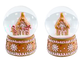 Wholesale Gingerbread Christmas Snow Globe 13cm CDU
