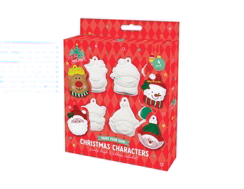 Wholesale Paint Your Own Christmas Characters 4pk Wholesale Paint Your Own Christmas Characters 4pk