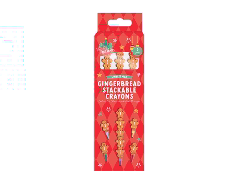 Wholesale Gingerbread Stackable Crayons 3pk Wholesale Gingerbread Stackable Crayons 3pk