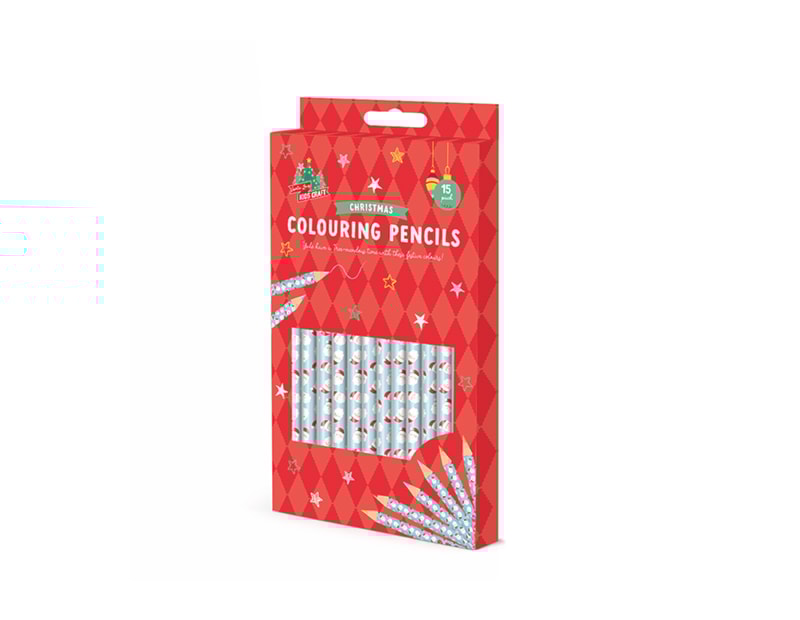 Wholesale Christmas Colouring Pencils 15pk Wholesale Christmas Colouring Pencils 15pk