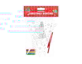 Wholesale Colour Your Own Christmas Bunting 2m Wholesale Colour Your Own Christmas Bunting 2m
