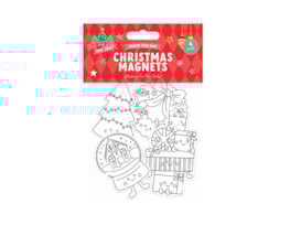Wholesale Colour Your Own Christmas Magnets 4pk