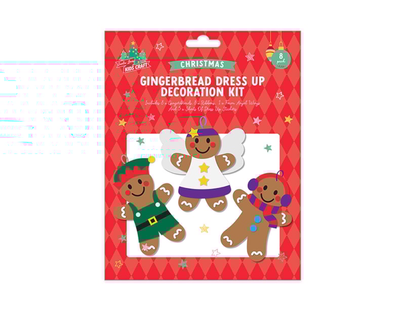 Wholesale Gingerbread Dress Up Decoration Kit 8pk Wholesale Gingerbread Dress Up Decoration Kit 8pk
