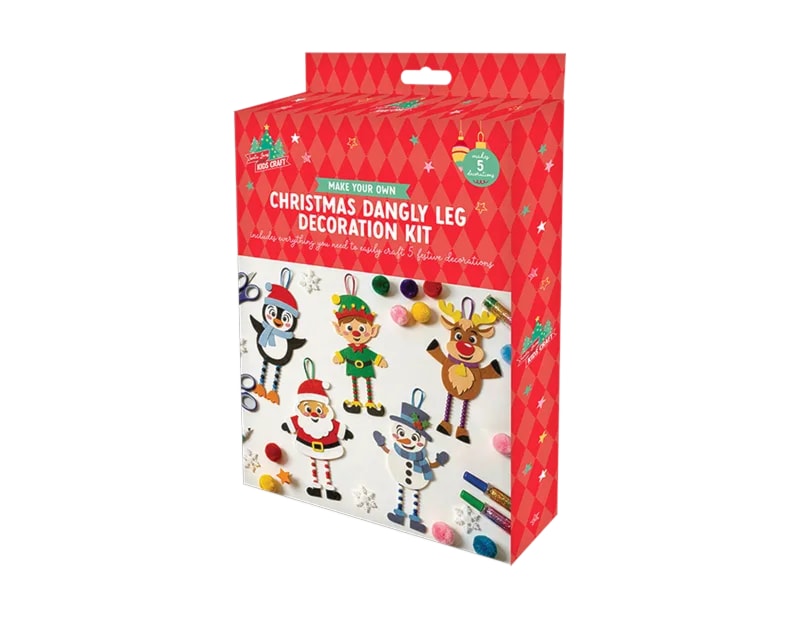 Wholesale Make Your Own Dangly Leg Christmas Decoration 5pk Wholesale Make Your Own Dangly Leg Christmas Decoration 5pk