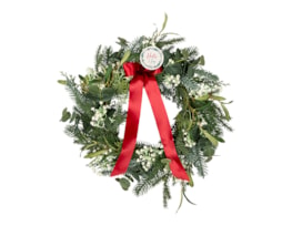 Wholesale White Berry Bow Wreath 50cm Wholesale White Berry Bow Wreath 50cm