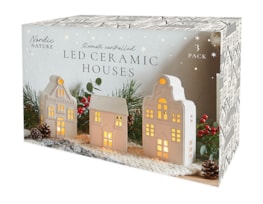 Wholesale Light Up Nordic Houses 3pk Wholesale Light Up Nordic Houses 3pk