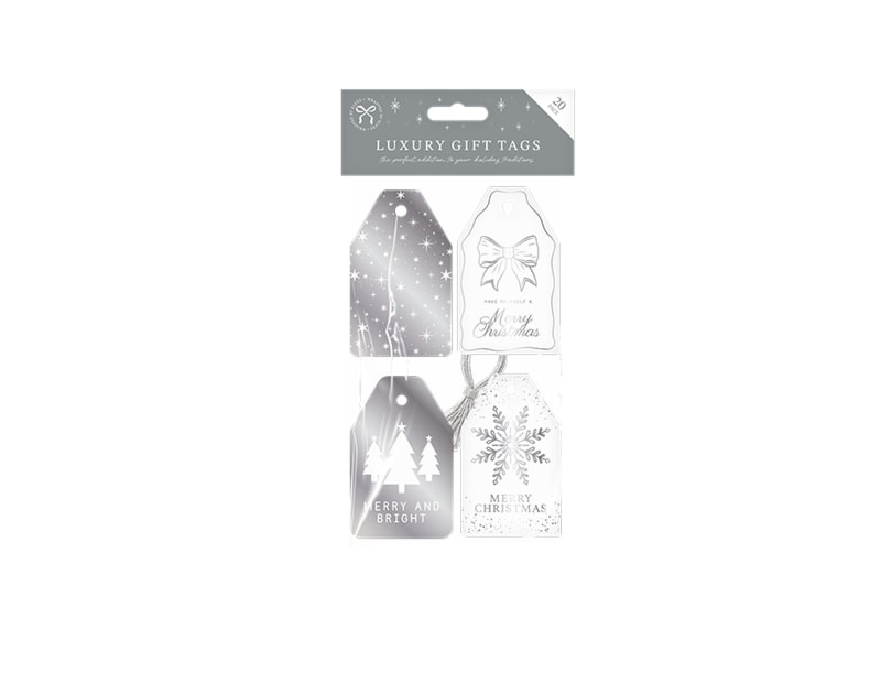 Wholesale Luxury Silver Gift Tags 20pk Wholesale Luxury Silver Gift Tags 20pk