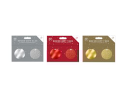 Wholesale Circle Foil & Glitter Gift Tags 30pk