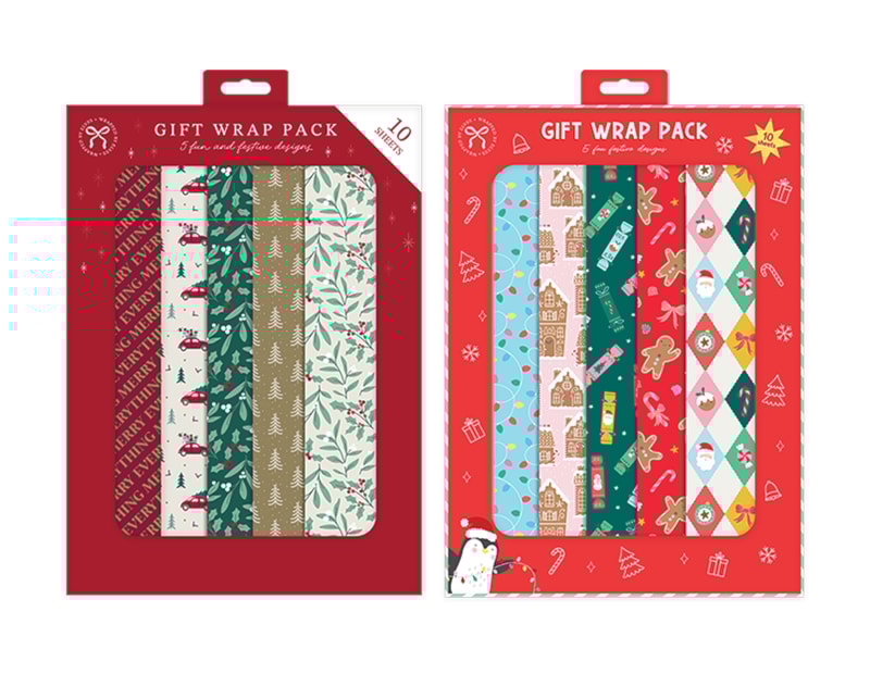 Wholesale Christmas Gift Wrap 10pk Wholesale Christmas Gift Wrap 10pk