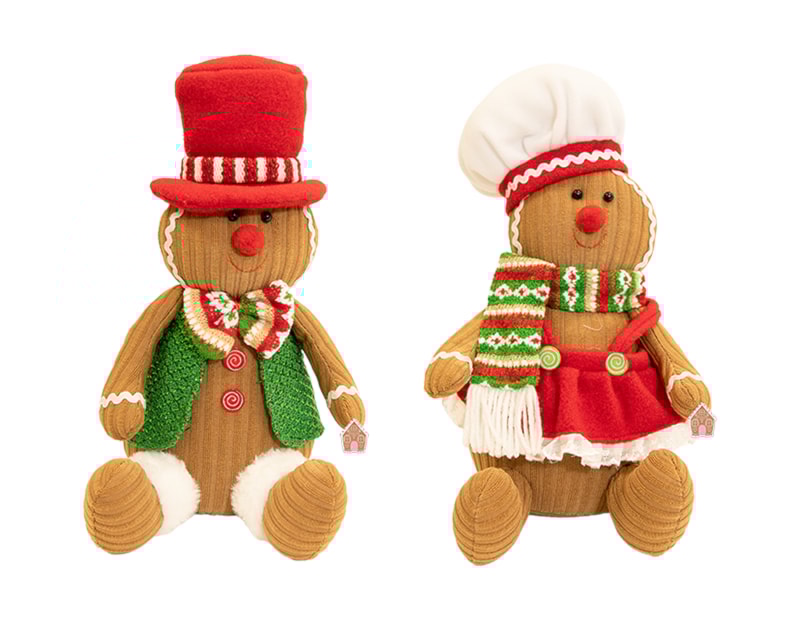 Wholesale Gingerbread Sitting Decoration 33cm Wholesale Gingerbread Sitting Decoration 33cm