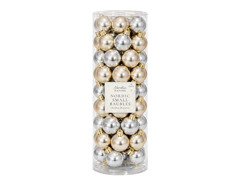 Wholesale Nordic Small Baubles 40pk Wholesale Nordic Small Baubles 40pk