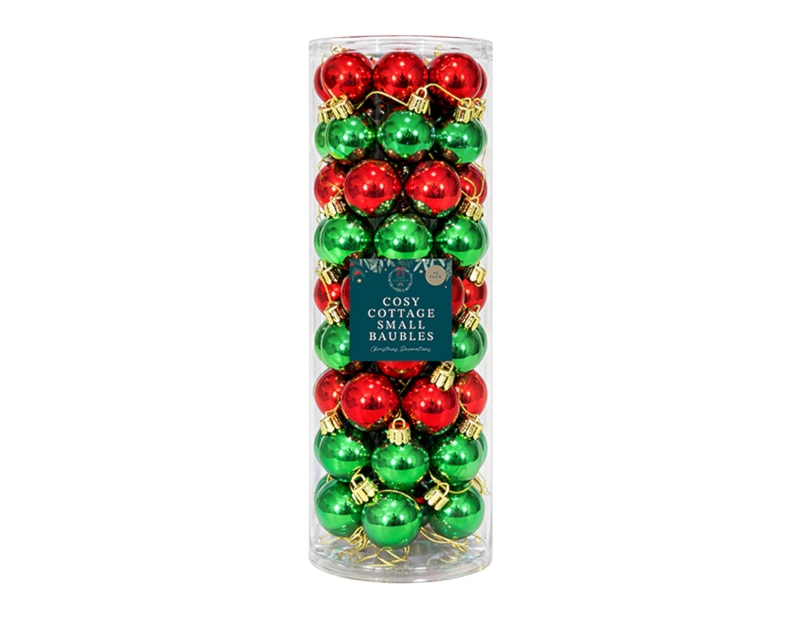 Wholesale Cosy Cottage Small Baubles 40pk Wholesale Cosy Cottage Small Baubles 40pk