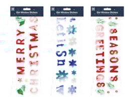 Wholesale Large Christmas Gel Window Stickers | Bulk Buy Christmas Decorations Wholesale Large Christmas Gel Window Stickers