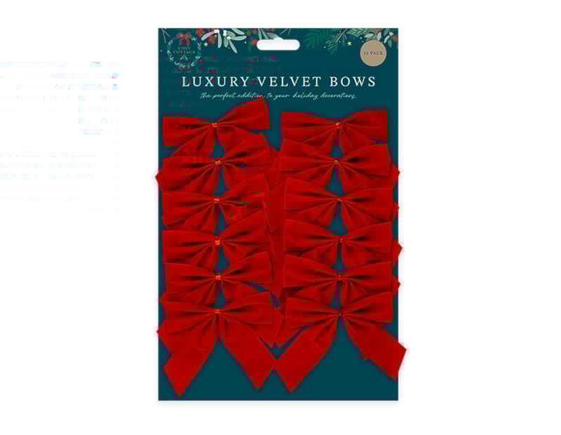Wholesale Red Velvet Christmas Bows | Bulk Buy Christmas Decorations Wholesale Red Velvet Christmas Bows | Bulk Buy Christmas Decorations