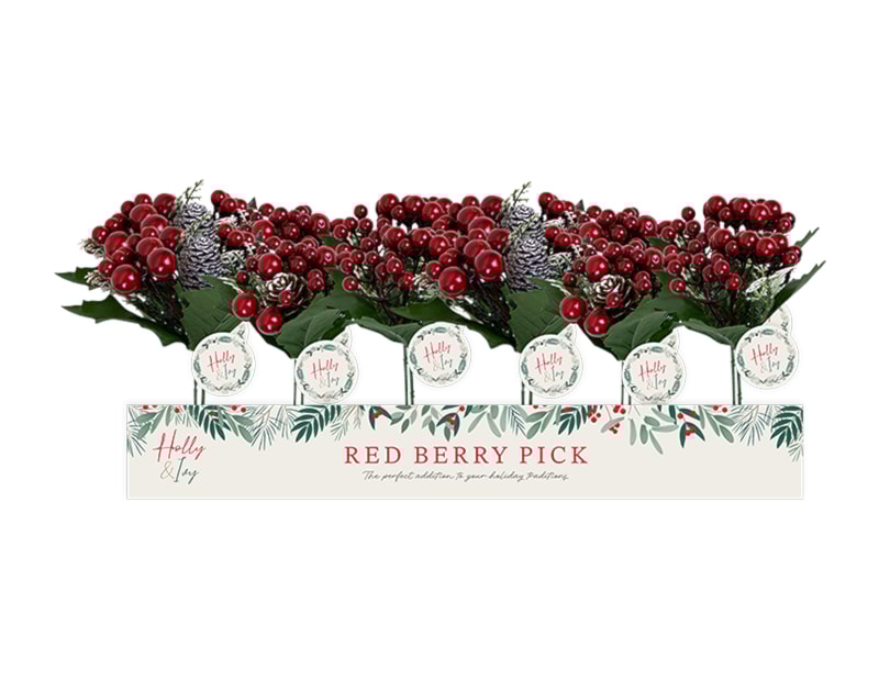 Wholesale Christmas Red Berry Pick CDU Wholesale Christmas Red Berry Pick CDU