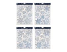 Wholesale Glitter Snowflake Window Stickers | Bulk Buy Christmas Decorations Wholesale Glitter Snowflake Window Stickers