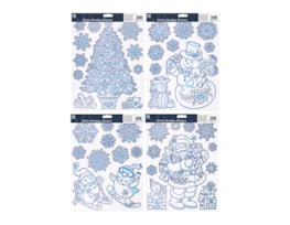 Wholesale Christmas Glitter Window Stickers | Bulk Buy Christmas Decorations Wholesale Christmas Glitter Window Stickers