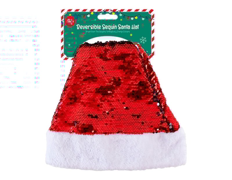 Wholesale Reversible Christmas Sequin Santa Hats | Bulk Buy Christmas Dress Up Wholesale Reversible Christmas Sequin Santa Hats | Bulk Buy Christmas Dress Up