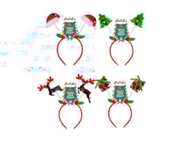 Wholesale Reversible Sequin Christmas Head Boppers | Bulk Buy Christmas Dress Up