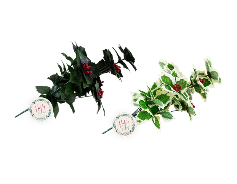 Wholesale Decorative Christmas Holly Spray 40cm | Bulk buy Christmas holly Wholesale Decorative Christmas Holly Spray 40cm | Bulk buy Christmas holly