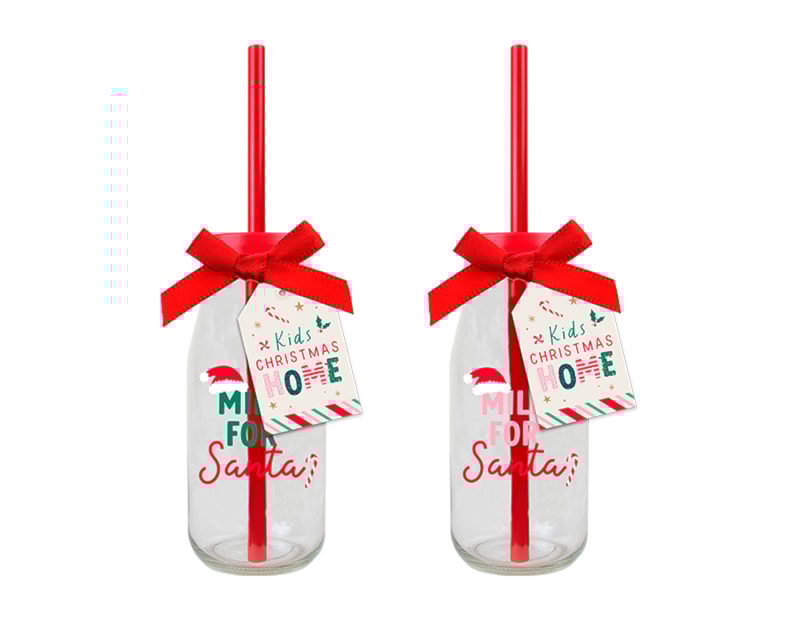 Wholesale Christmas Glass Milk Bottles | Bulk Buy Christmas Homeware Wholesale Christmas Glass Milk Bottles | Bulk Buy Christmas Homeware