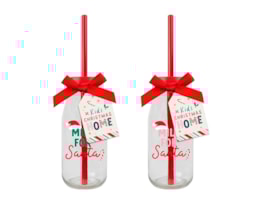 Wholesale Christmas Glass Milk Bottles | Bulk Buy Christmas Homeware