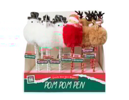 Wholesale Christmas Pom Pom Pen Wholesale Christmas Pom Pom Pen