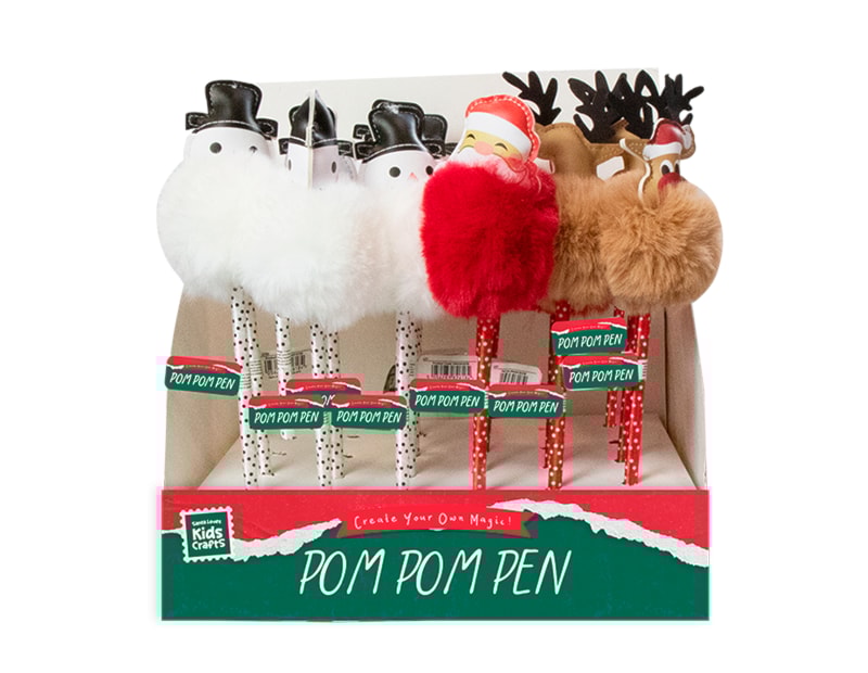 Wholesale Christmas Pom Pom Pen Wholesale Christmas Pom Pom Pen