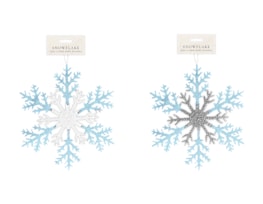 Wholesale Silver & White Acrylic Glitter Snowflake Wholesale Silver & White Acrylic Glitter Snowflake
