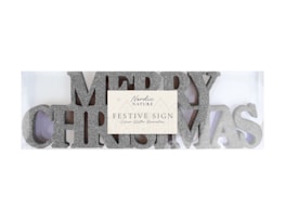 Wholesale Silver Merry Christmas Glitter Sign Wholesale Silver Merry Christmas Glitter Sign