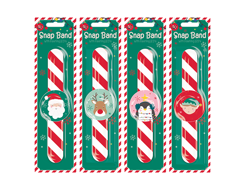 Wholesale Christmas Flashing Led Snap Band | Bulk Buy Christmas Novelties