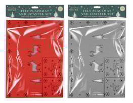 Wholesale Christmas Felt Placement & Coaster Set | Bulk Buy Christmas Homeware Wholesale Christmas Felt Placement & Coaster Set | Bulk Buy Christmas Homeware