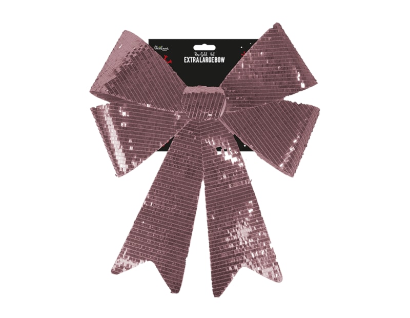 Wholesale Rose Gold Extra Large Foil Bow | Bulk Buy Pink Christmas Decorations Wholesale Rose Gold Extra Large Foil Bow | Bulk Buy Pink Christmas Decorations