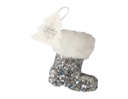 Wholesale Silver Sequin Boot Decoration Wholesale Silver Sequin Boot Decoration