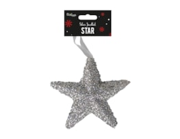 Silver Extra Large Jewelled Star Decoration Silver Extra Large Jewelled Star Decoration