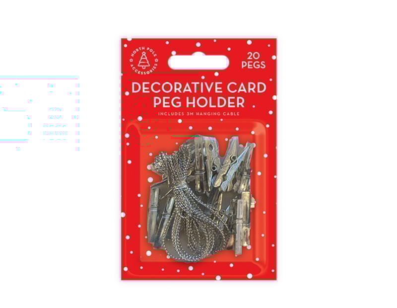 Wholesale 20 Peg Xmas Card Holder 3M Wholesale 20 Peg Xmas Card Holder 3M