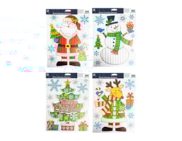 Wholesale Xmas Figures Glitter Finish Window Stickers | Bulk Buy Christmasa Wholesale Xmas Figures Glitter Finish Window Stickers | Bulk Buy Christmasa