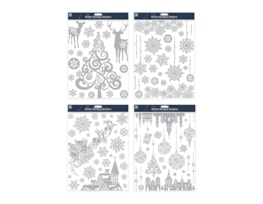 Wholesale Xmas Silver Glitter Window Stickers | Bulk Buy Christmas Decorations Wholesale Xmas Silver Glitter Window Stickers | Bulk Buy Christmas Decorations