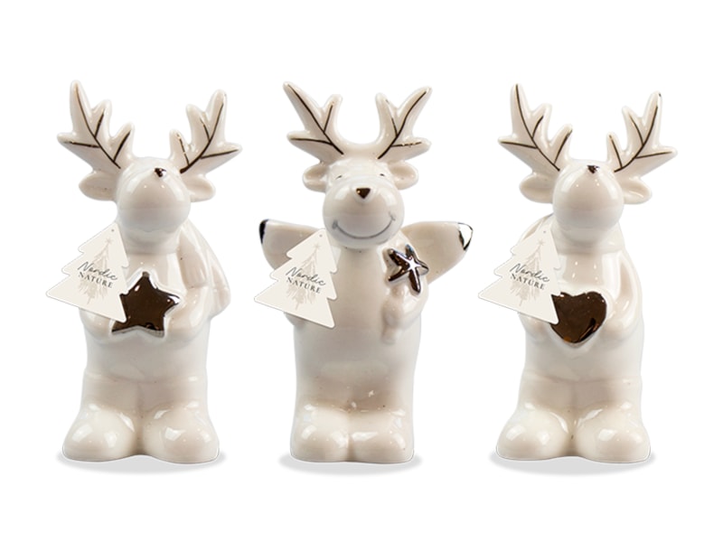Wholesale Ceramic Reindeer Ornament | Bulk Buy Christmas Ornaments Wholesale Ceramic Reindeer Ornament