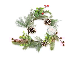 Wholesale Pine Cone / Red Berry Wreath 25cm Wholesale Pine Cone / Red Berry Wreath 25cm