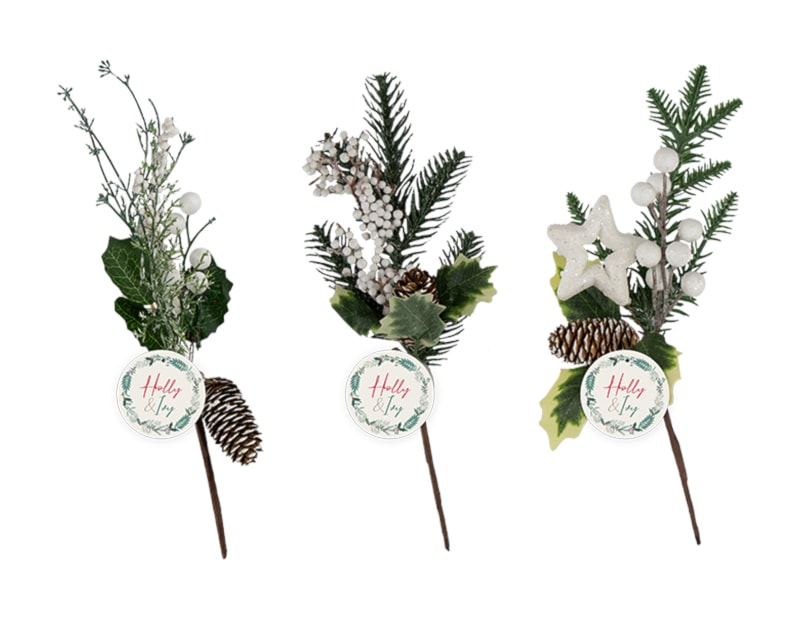 Wholesale Artificial Glittered Pine Cone Pick Wholesale Artificial Glittered Pine Cone Pick