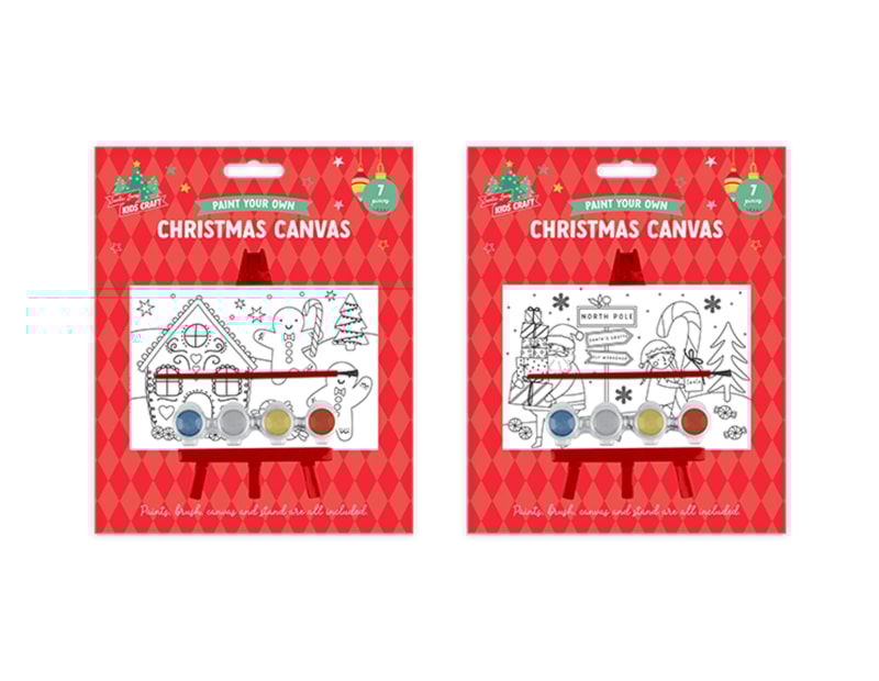 Wholesale Christmas Paint your own canvas with stand Wholesale Christmas Paint your own canvas with stand
