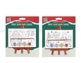 Wholesale Christmas Paint your own canvas with stand Wholesale Christmas Paint your own canvas with stand