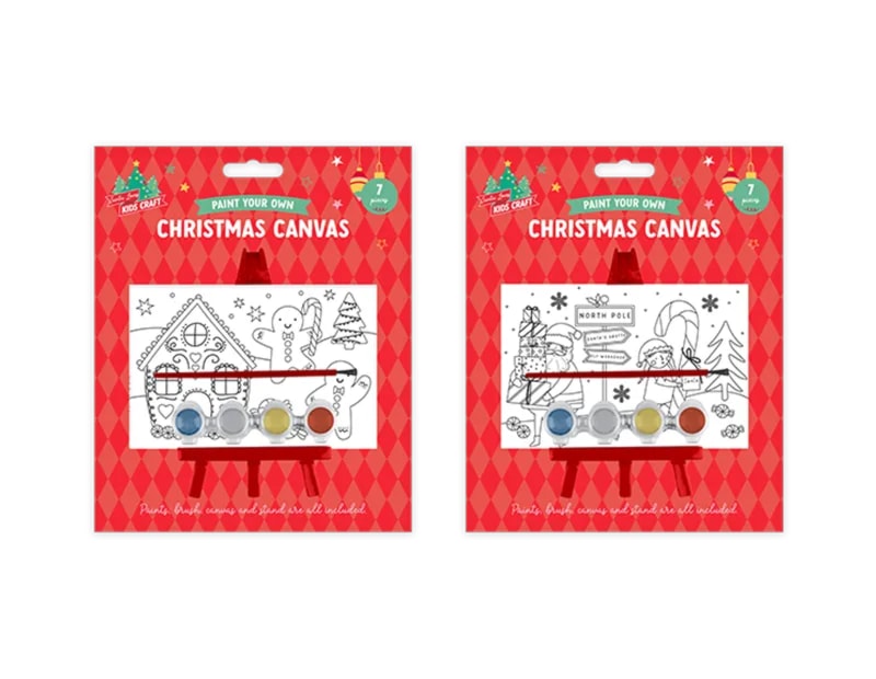 Wholesale Christmas Paint your own canvas with stand Wholesale Christmas Paint your own canvas with stand